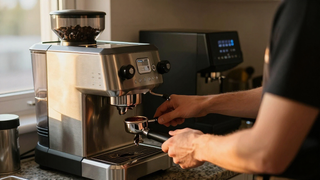 best espresso machine with built in grinder with 58mm portafilter