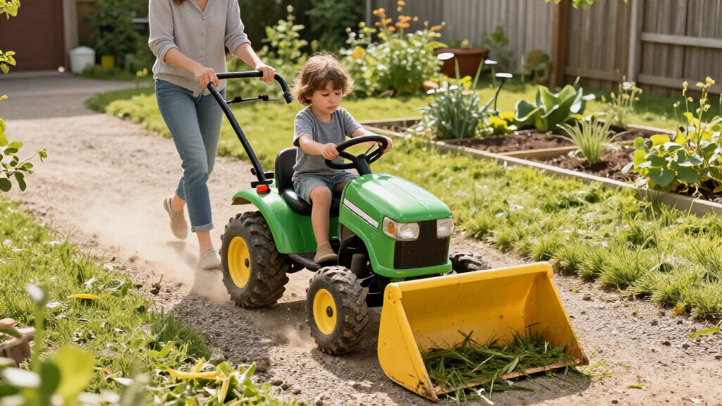 ride on tractor with front loader for kids