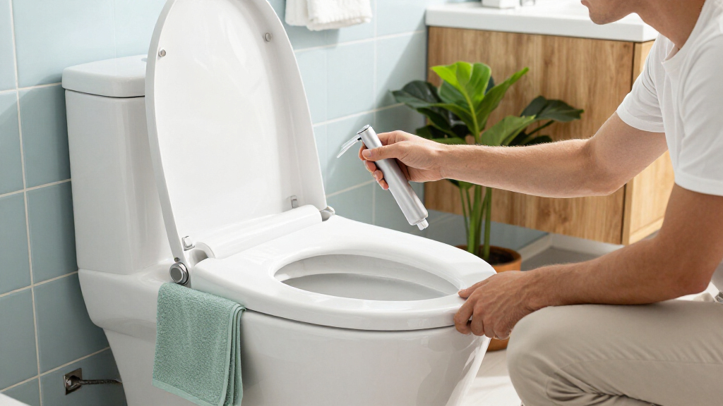 bidet toilet with self cleaning nozzle