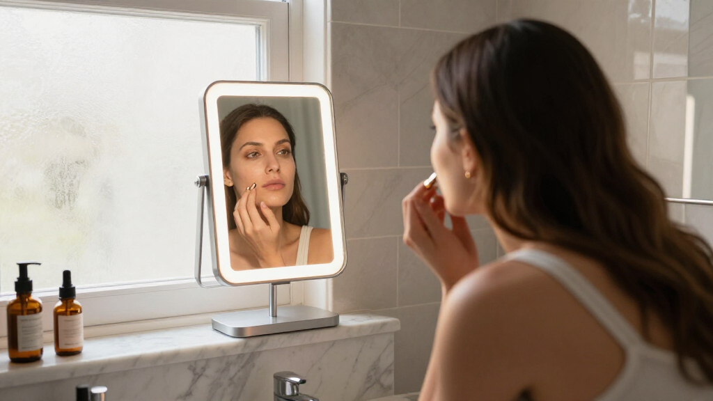 portable LED makeup mirror