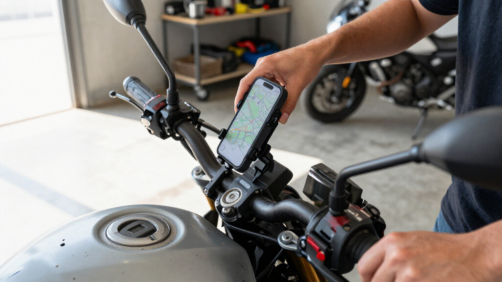 motorcycle handlebar phone mounts