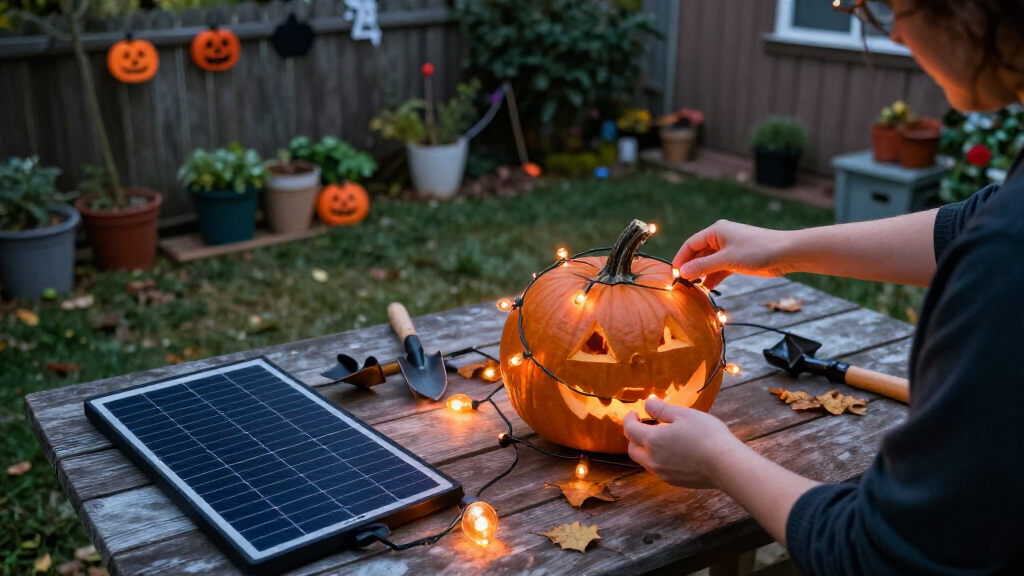 solar powered Halloween decorations