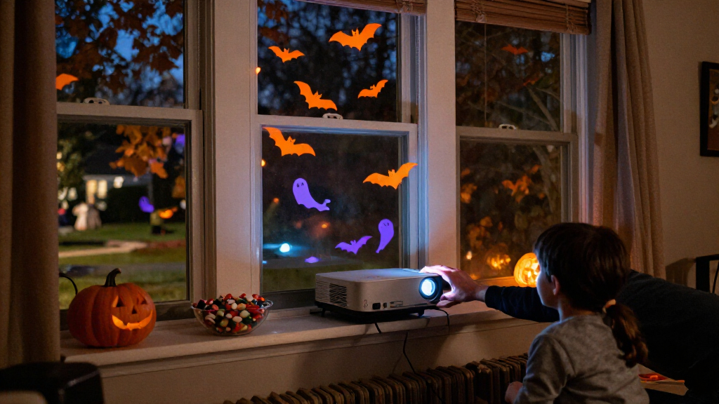 smart Halloween window projectors