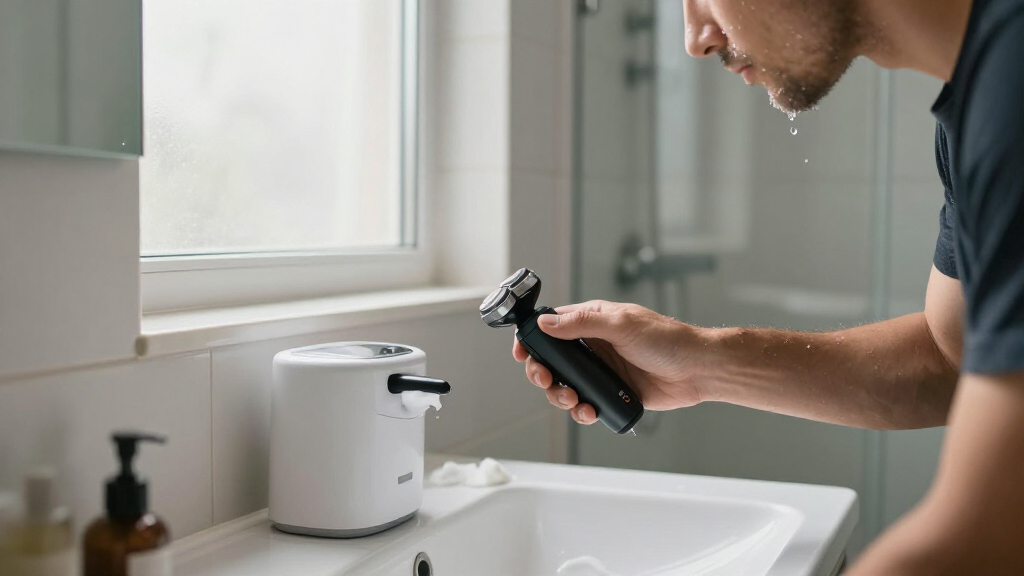 best wet dry electric shaver with cleaning station