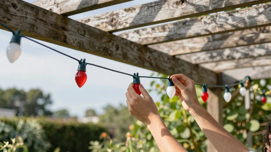 patriotic outdoor string lights