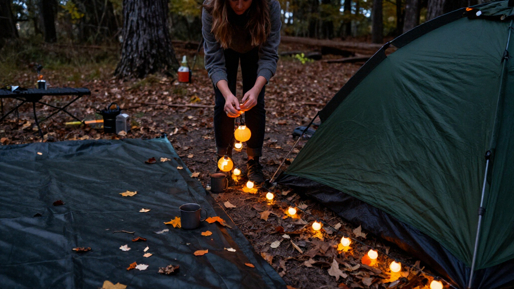 Halloween camping string lights