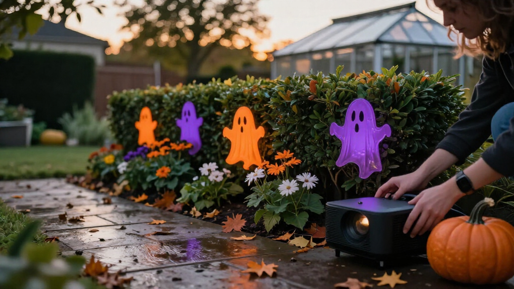 Halloween outdoor projection lights