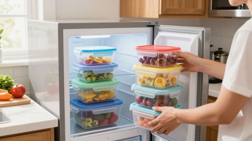 stackable freezer container sets large