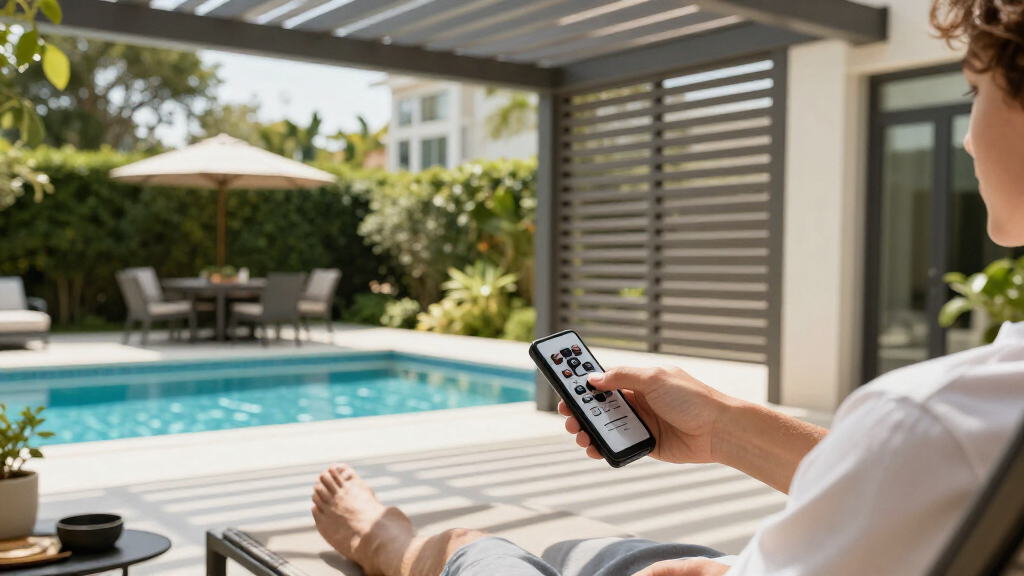 rated louvered pergolas