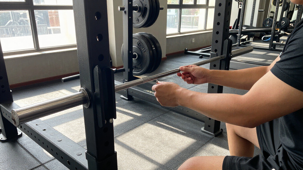 power rack safety setup