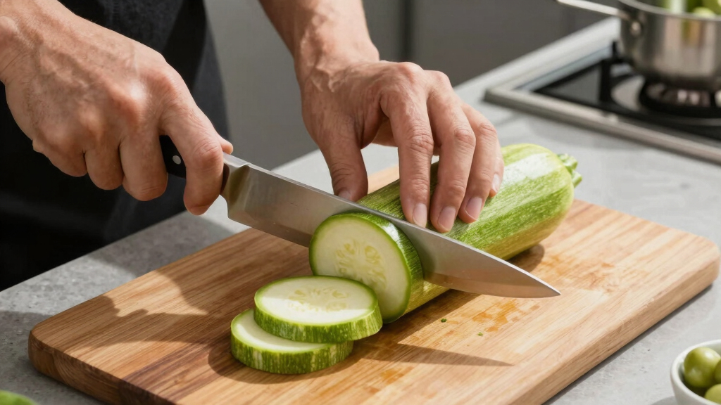 chef knife with thin blade