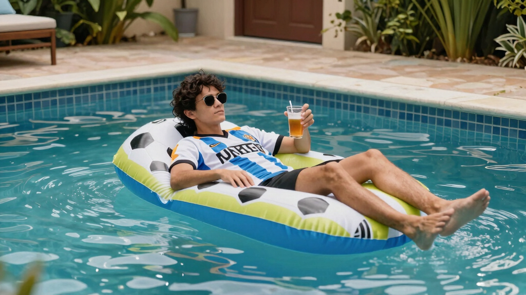 soccer fan pool float