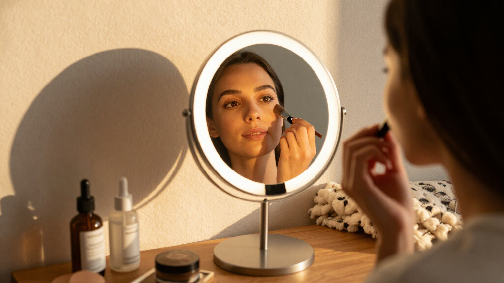 LED lighted makeup mirrors