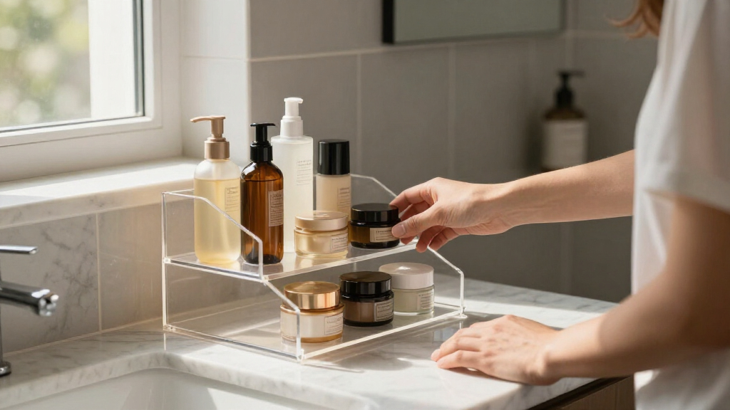 best acrylic skincare organizer luxury