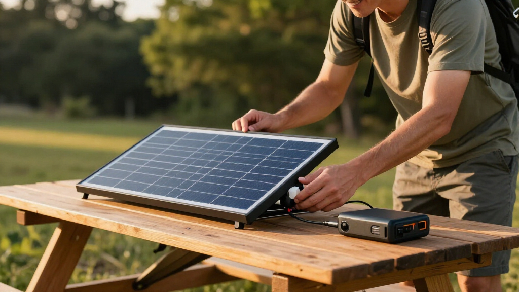 portable solar panel for camping and home