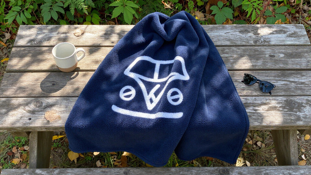 vwbus throw blanket fleece