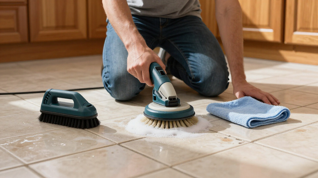spin scrubber cleaning brushes