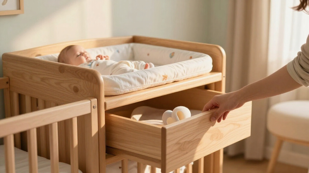 best cribs with built in drawers and changer
