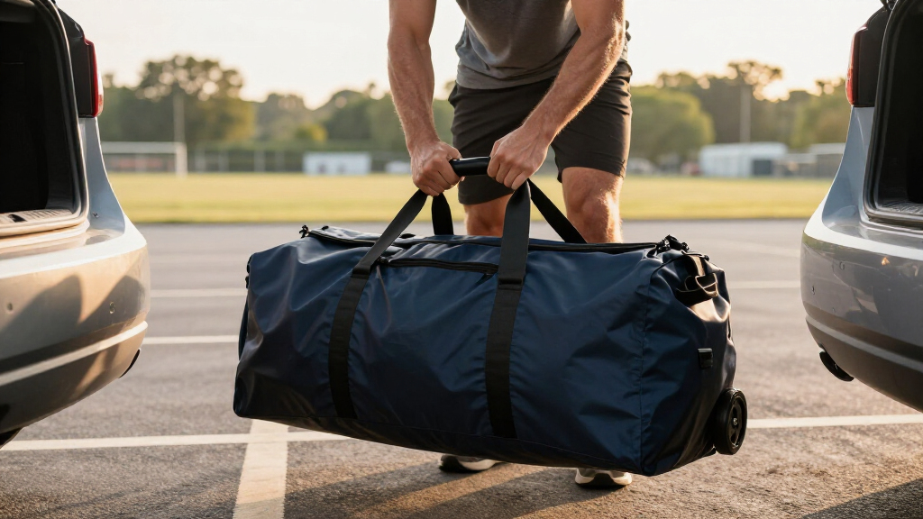 rolling duffel bags for athletes large