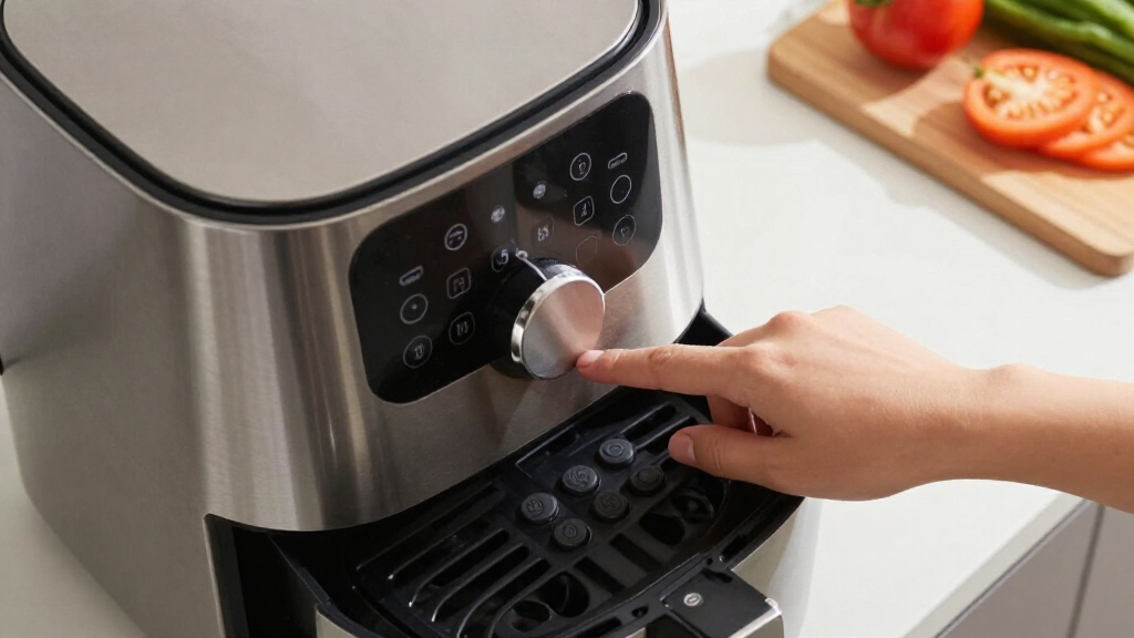 air fryer with large buttons