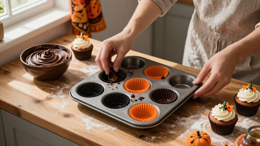 Halloween cupcake liners