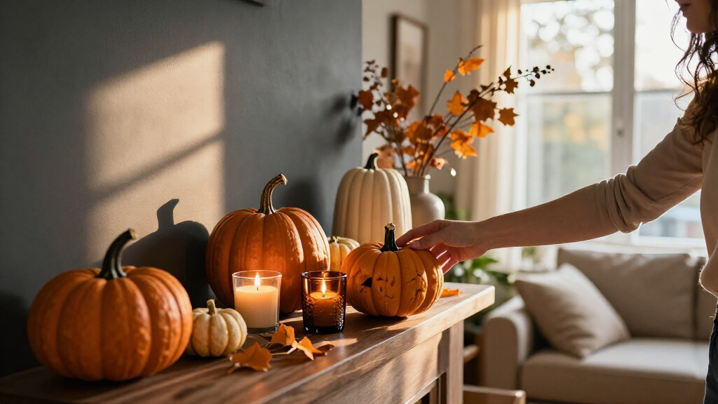 Halloween mantel decor