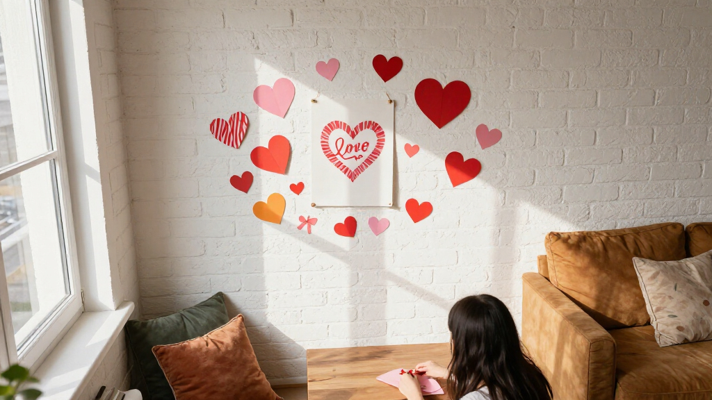 valentine-themed wall art