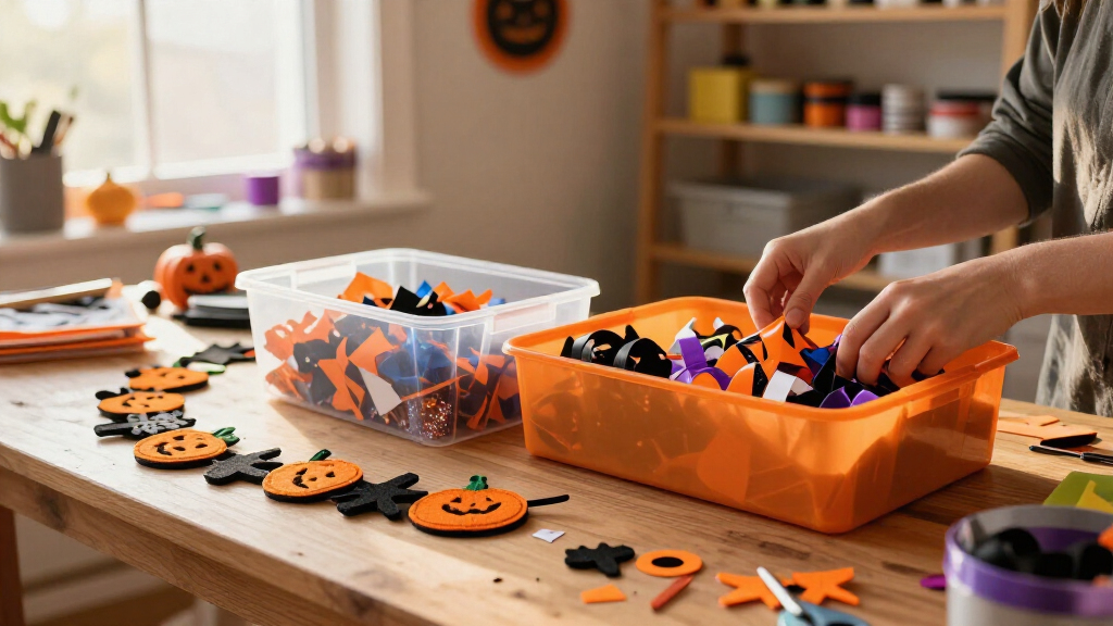 Halloween craft storage organizers