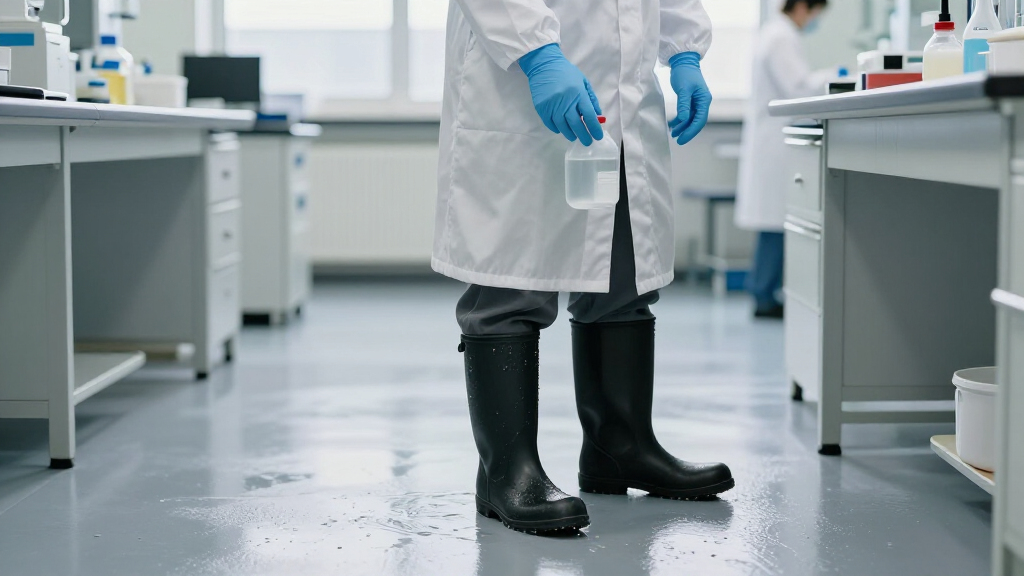 chemical resistant boots for lab