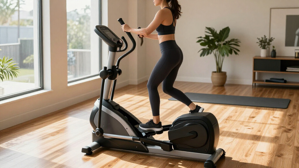 space saving high end elliptical