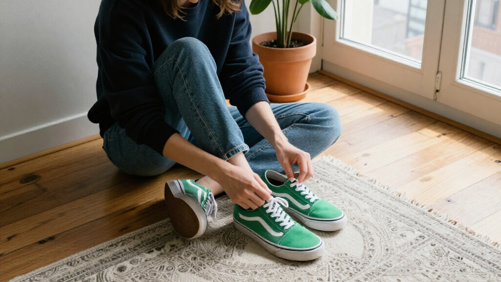 best green Vans sneakers