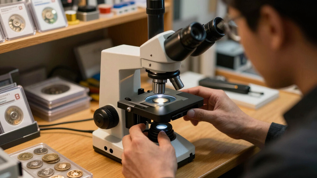 best dual-screen microscope for coin dealers