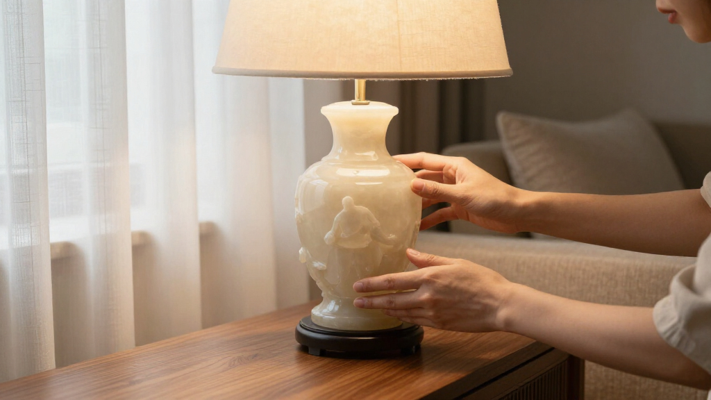 sculptural alabaster table lamp luxury