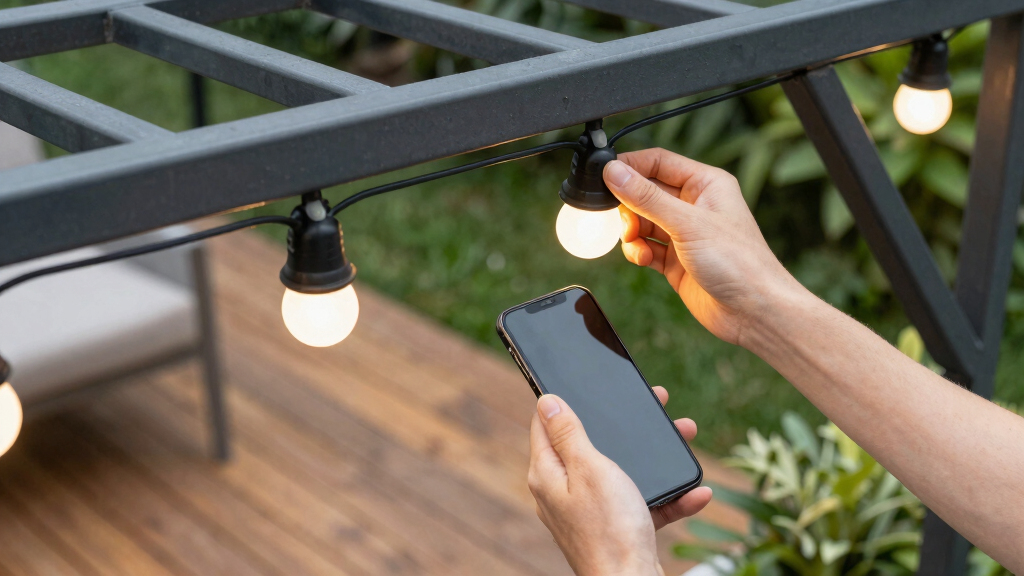 smart outdoor string lights