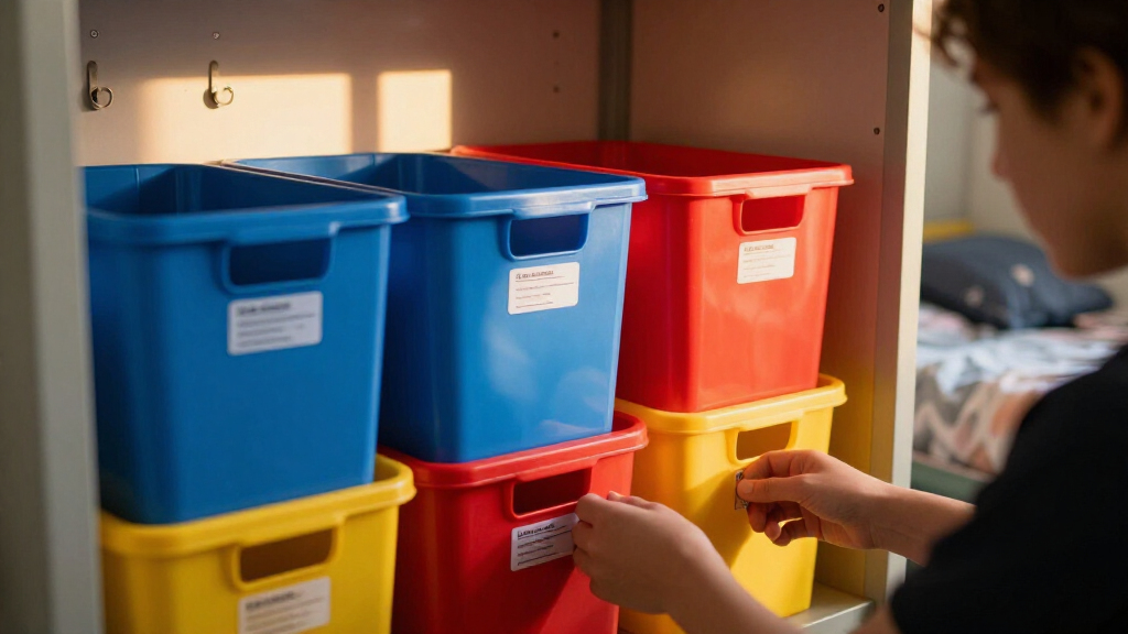 dorm organization bins