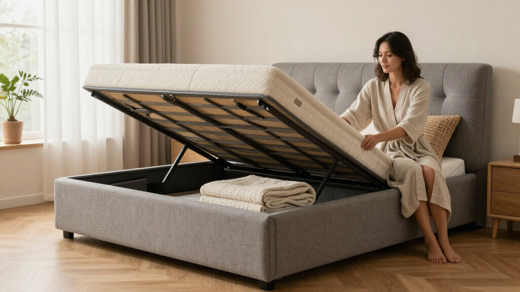 upholstered storage beds