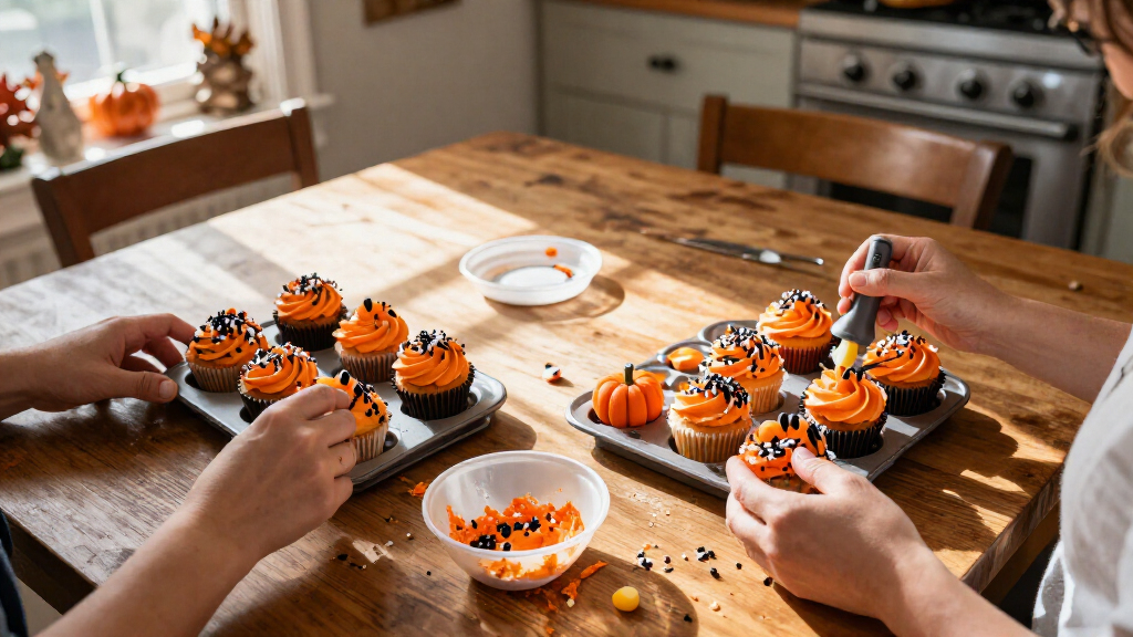 Halloween themed cupcake decorating kits