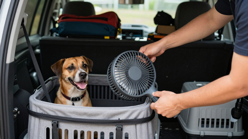 best rechargeable crate fan for dog travel