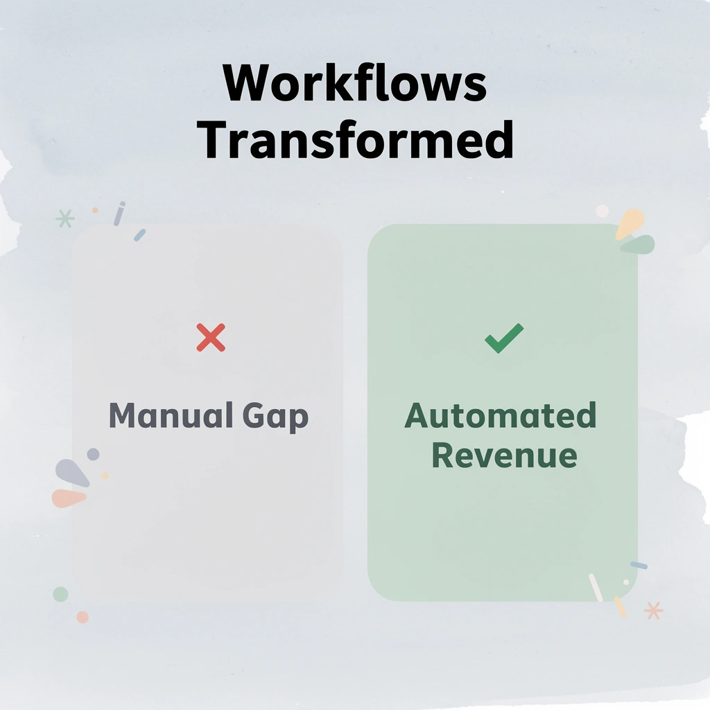 Before and after comparison of manual versus automated guest messaging workflows