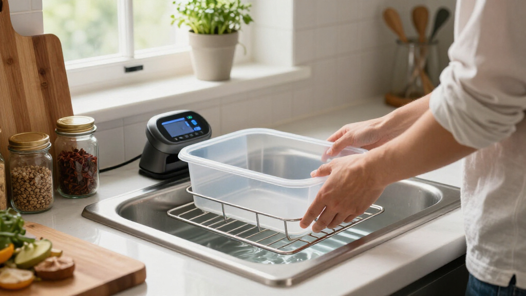 sous vide container with rack