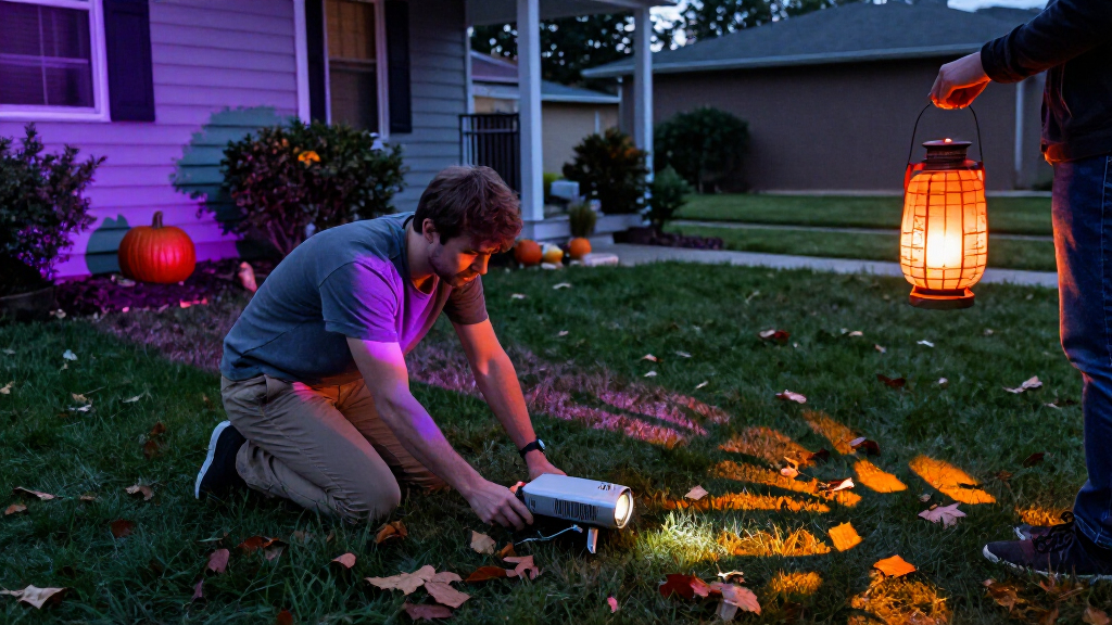 Halloween projector lights for yard decorations