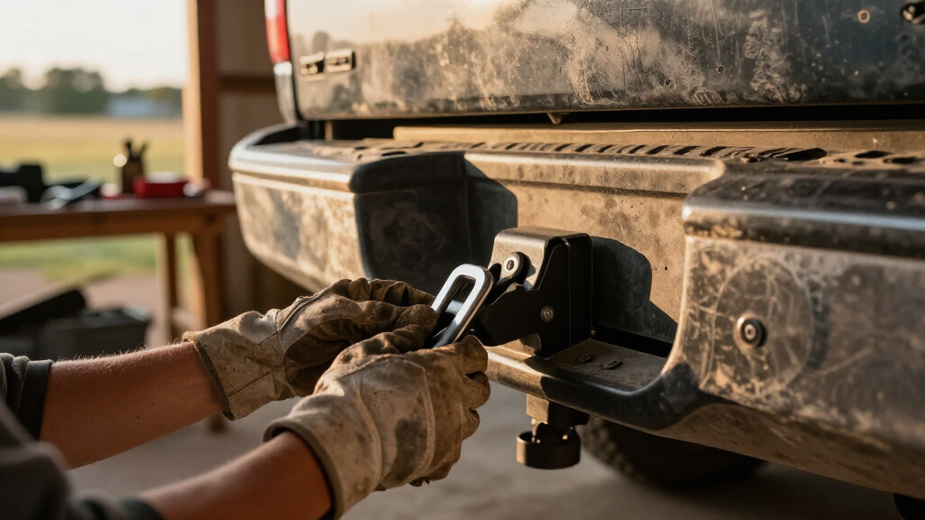 tow hitch receiver shackle mount