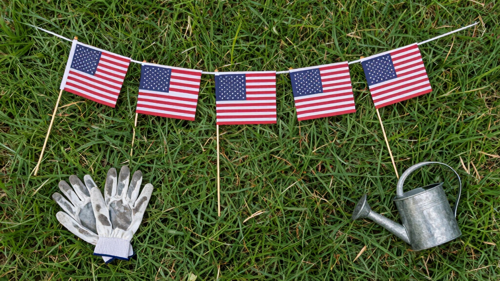 patriotic American flag lawn decorations