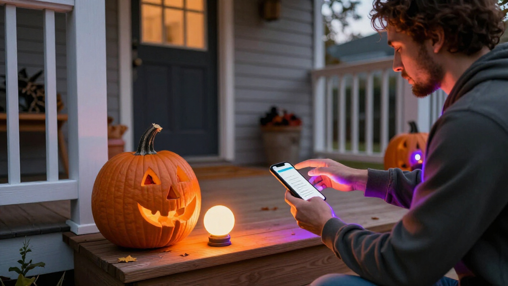 smart lighting for Halloween decorations
