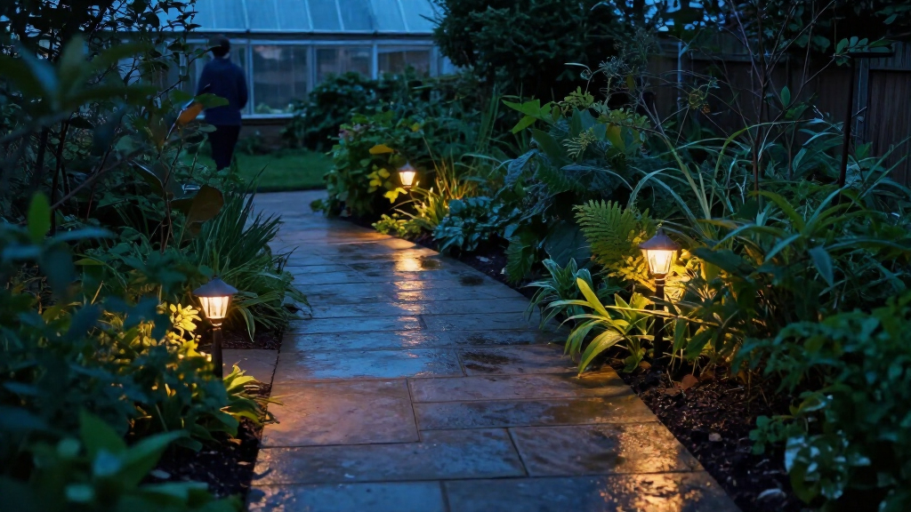 spooky garden pathway lights