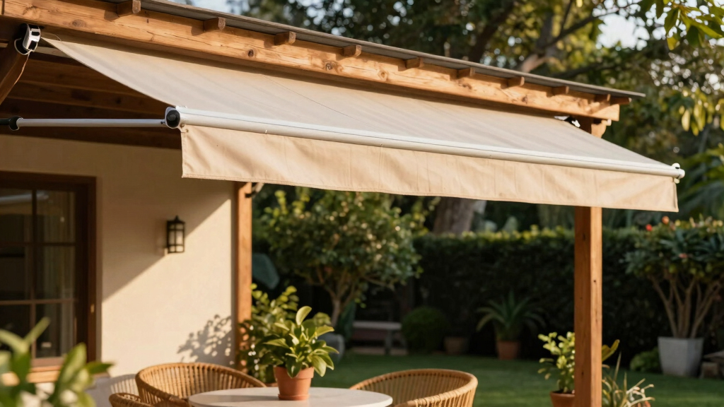 pergola with retractable canopy