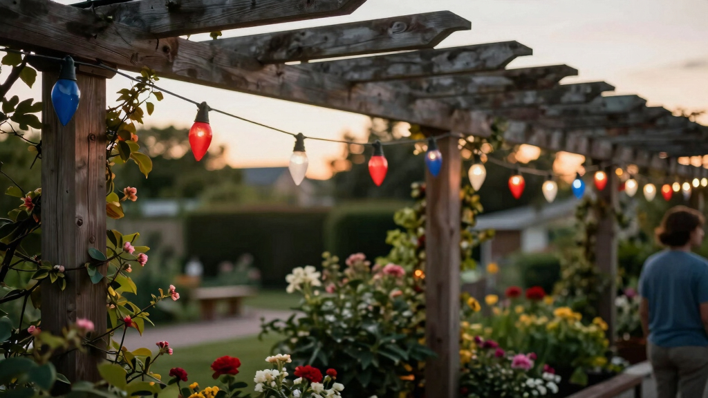 patriotic outdoor string lights