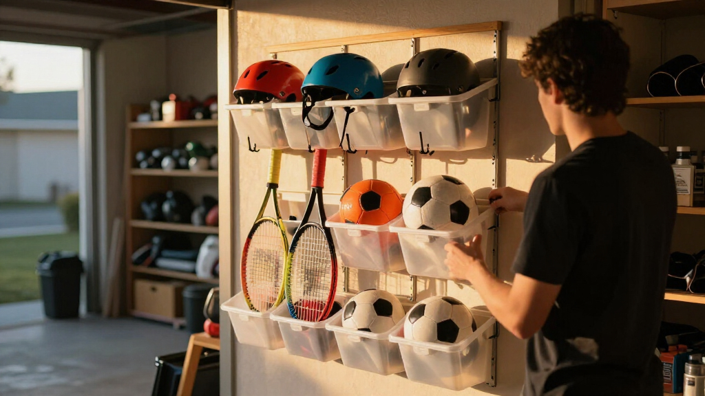 sports equipment storage organizers