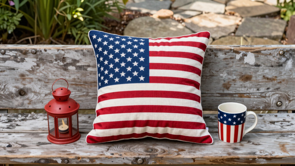 American flag outdoor decor