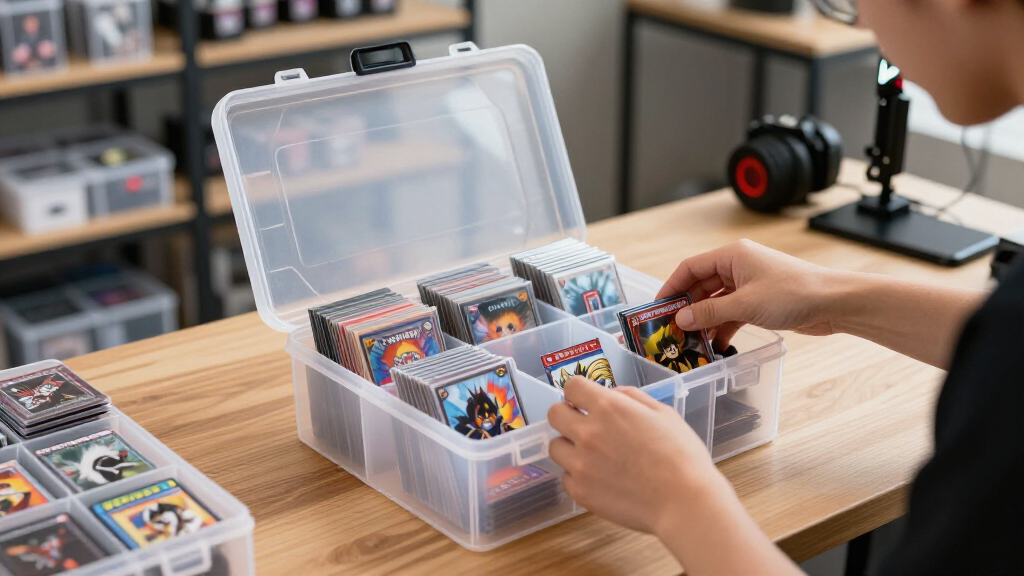TCG card organizers and storage
